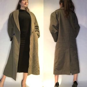 Donny Brook Vintage 90's Olive Green Wool Overcoat